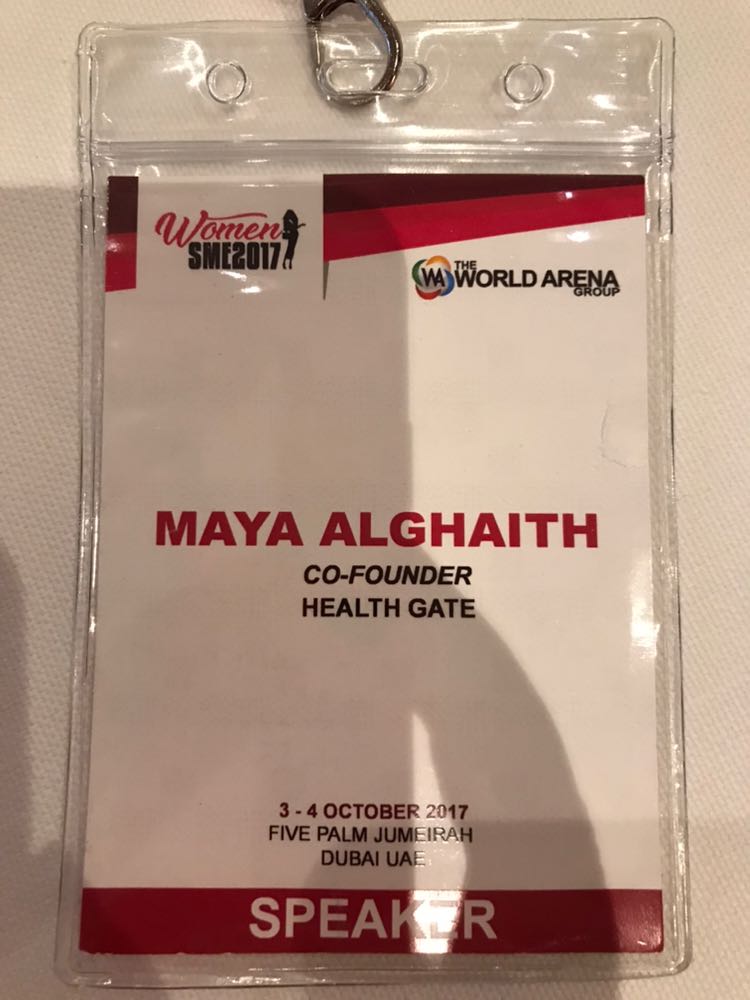 Ms Maya Alghaith from Health Gate at WomenSME 2017