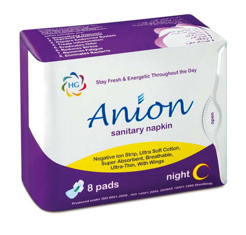 HG Anion Sanitary Napkin - Night