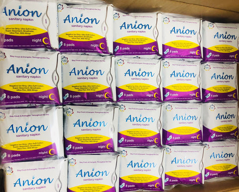 Anion Sanitary Napkin Night 1 box (100 packs)