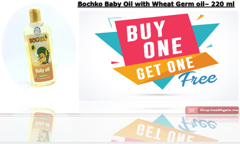BUY ONE GET ONE FREE BOCHKO Baby Oil with wheat germ oil - 220 ml